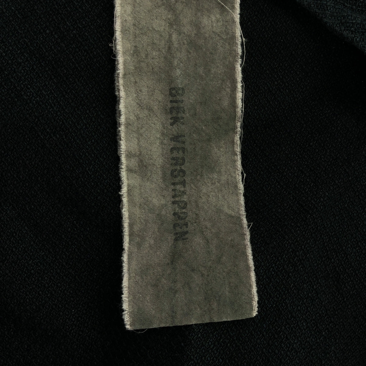 BIEK VERSTAPPEN / ビークファースタッぺン | LINEN FABRIC / V-NECK SHIRT / ダブルポケット オーバーカットソー Tシャツ | M | ブラック系 | メンズ