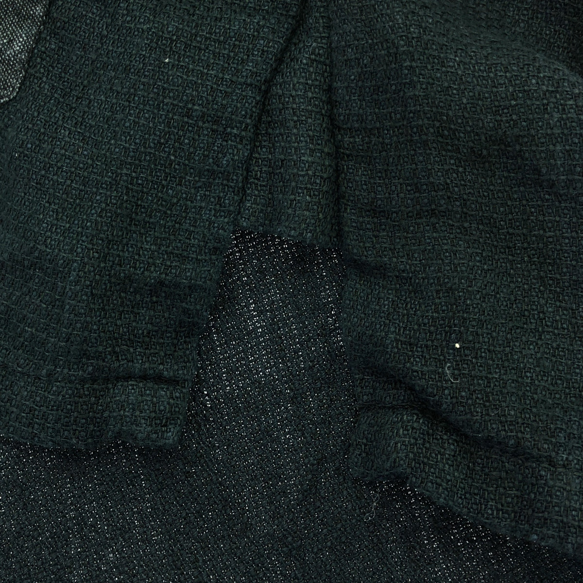 BIEK VERSTAPPEN / ビークファースタッぺン | LINEN FABRIC / V-NECK SHIRT / ダブルポケット オーバーカットソー Tシャツ | M | ブラック系 | メンズ