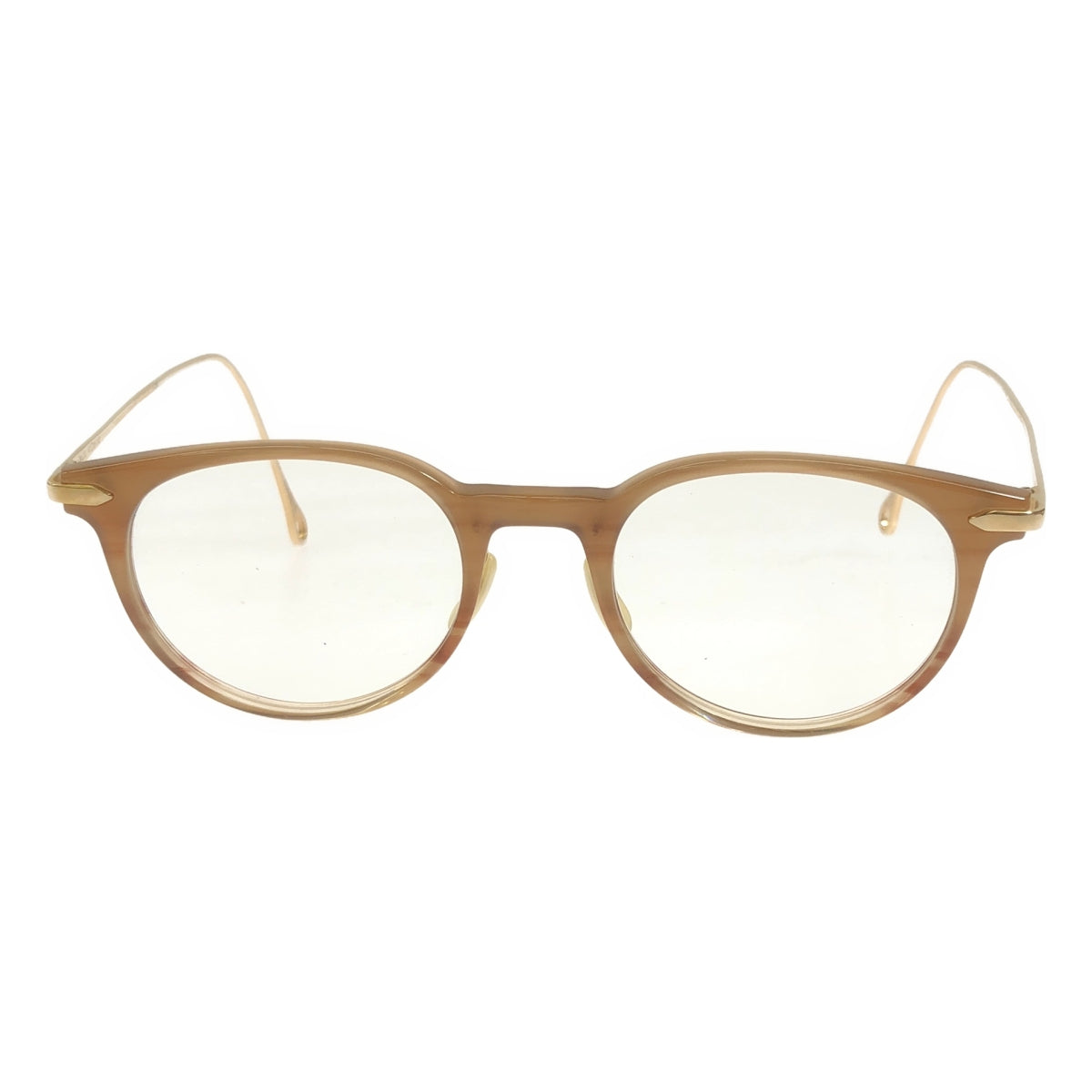 ENALLOID | Metal frame glasses with case | 47◻︎21 | Beige