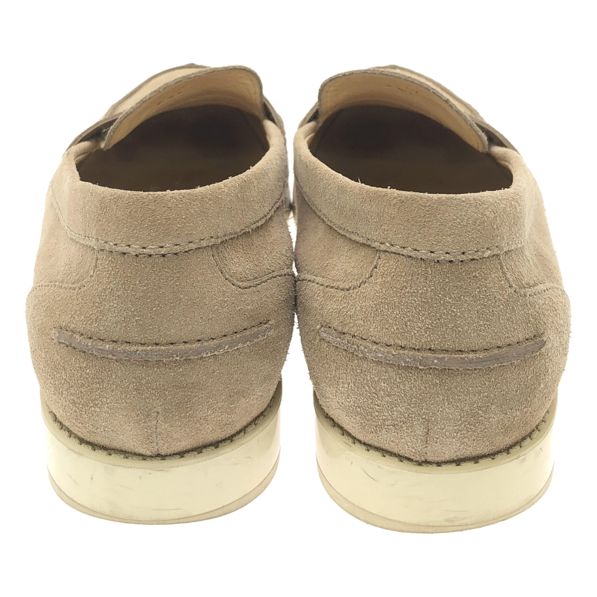 TOD'S / トッズ | スエードレザー Uチップ コインローファー | 38 | ベージュ | レディース