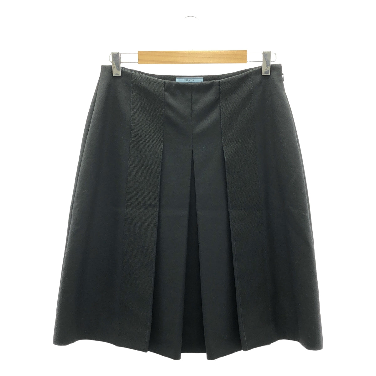 PRADA | 2015 | Wool tuck flare skirt | 44 | Women's