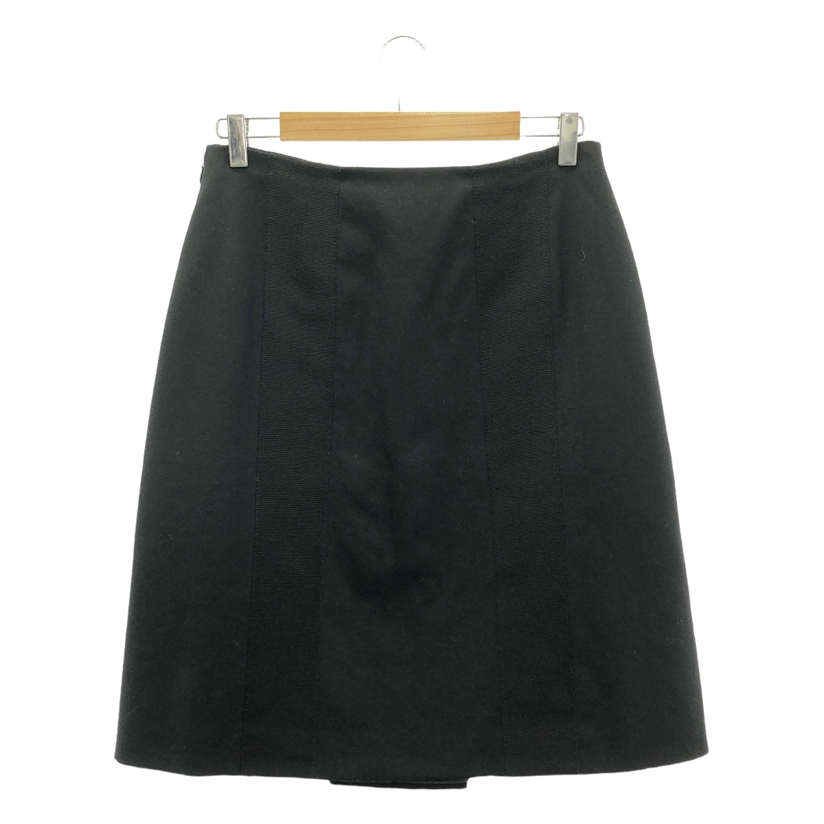 PRADA | 2015 | Wool tuck flare skirt | 44 | Women's