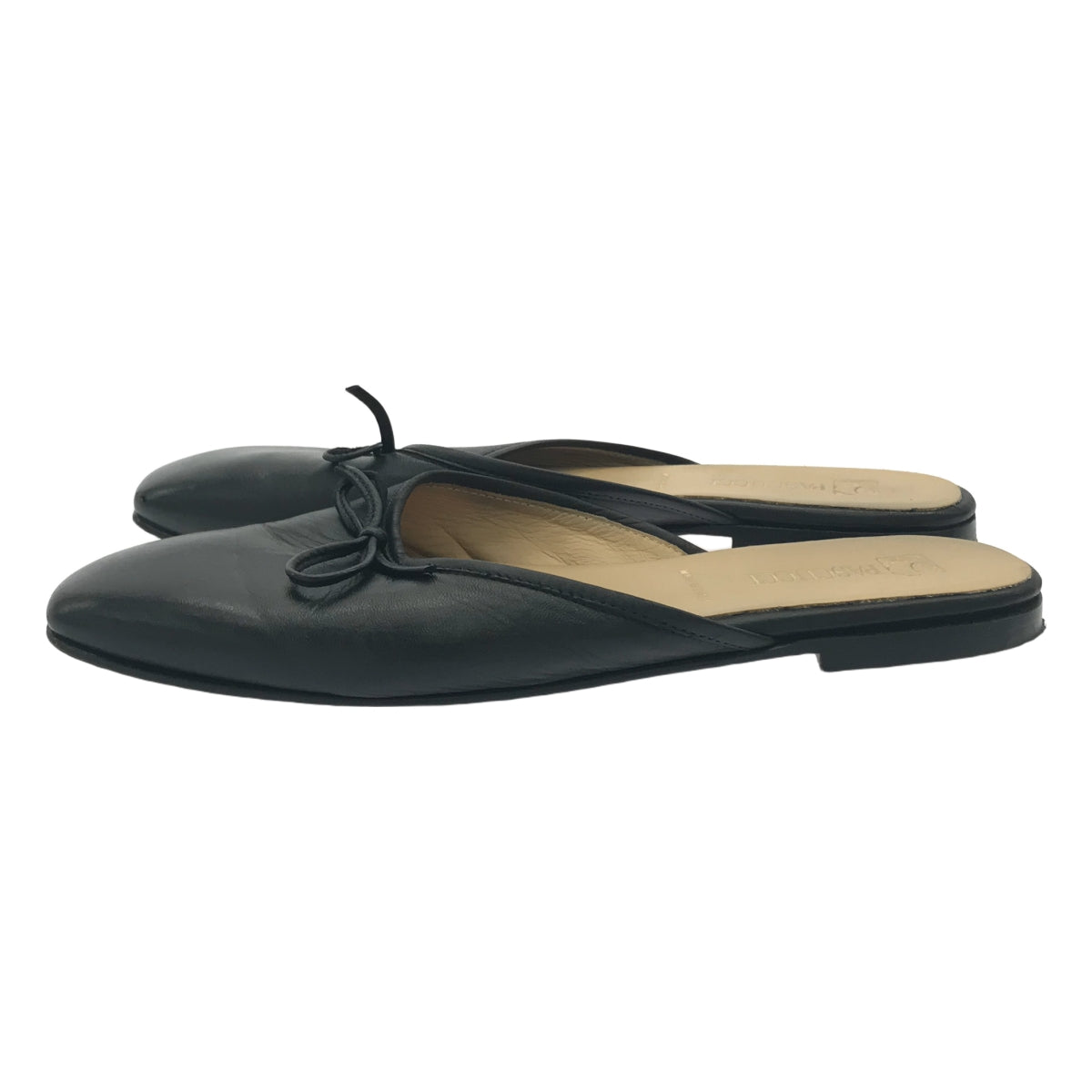 PASCUCCI | Leather Ribbon Mule Sandals | 37 | Women's