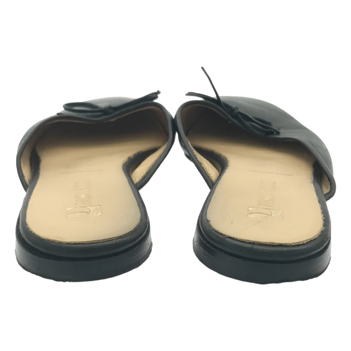 PASCUCCI | Leather Ribbon Mule Sandals | 37 | Women's