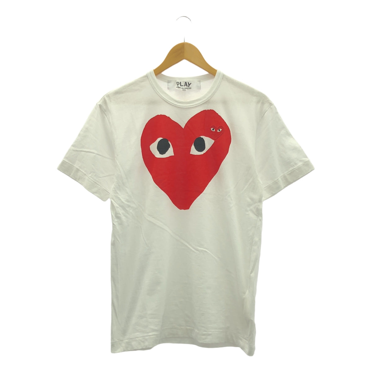 PLAY COMME des GARCONS | Heart Print & Patch Crew Neck T-Shirt | L | Men's