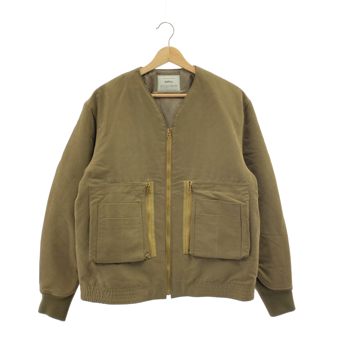 salvy; / 사비 | FINE FIBER DOBBY COLLARESS FLIGHT JKT 노컬러 비행 재킷 | 2 |