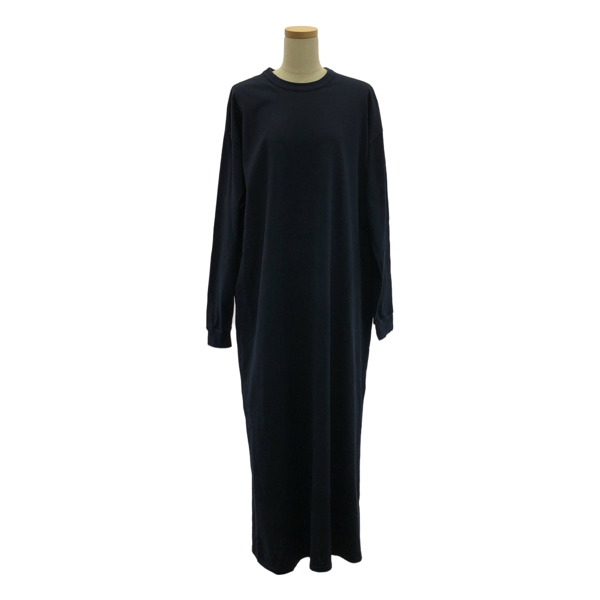 尤里卡之家 | GIZA COTTON MAXI L/S 棉質長裙 | F |海軍 |女性的