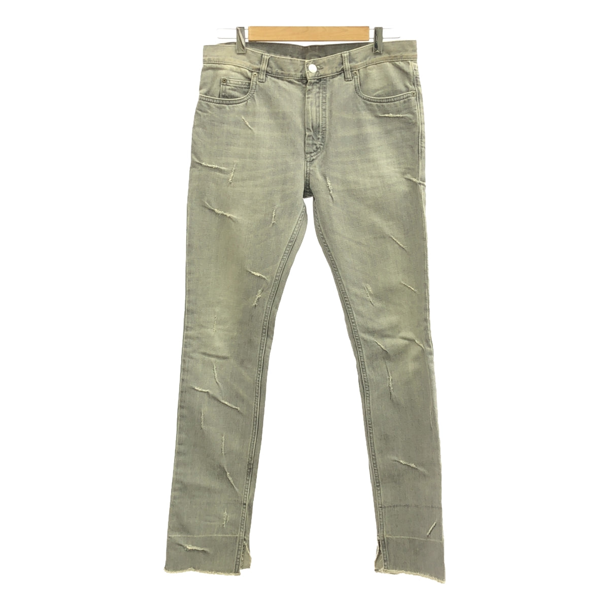 Maison Margiela / メゾンマルジェラ | 2017SS | クラッシュ加工 カットオフ デニムパンツ | 31 | グレー | メンズ