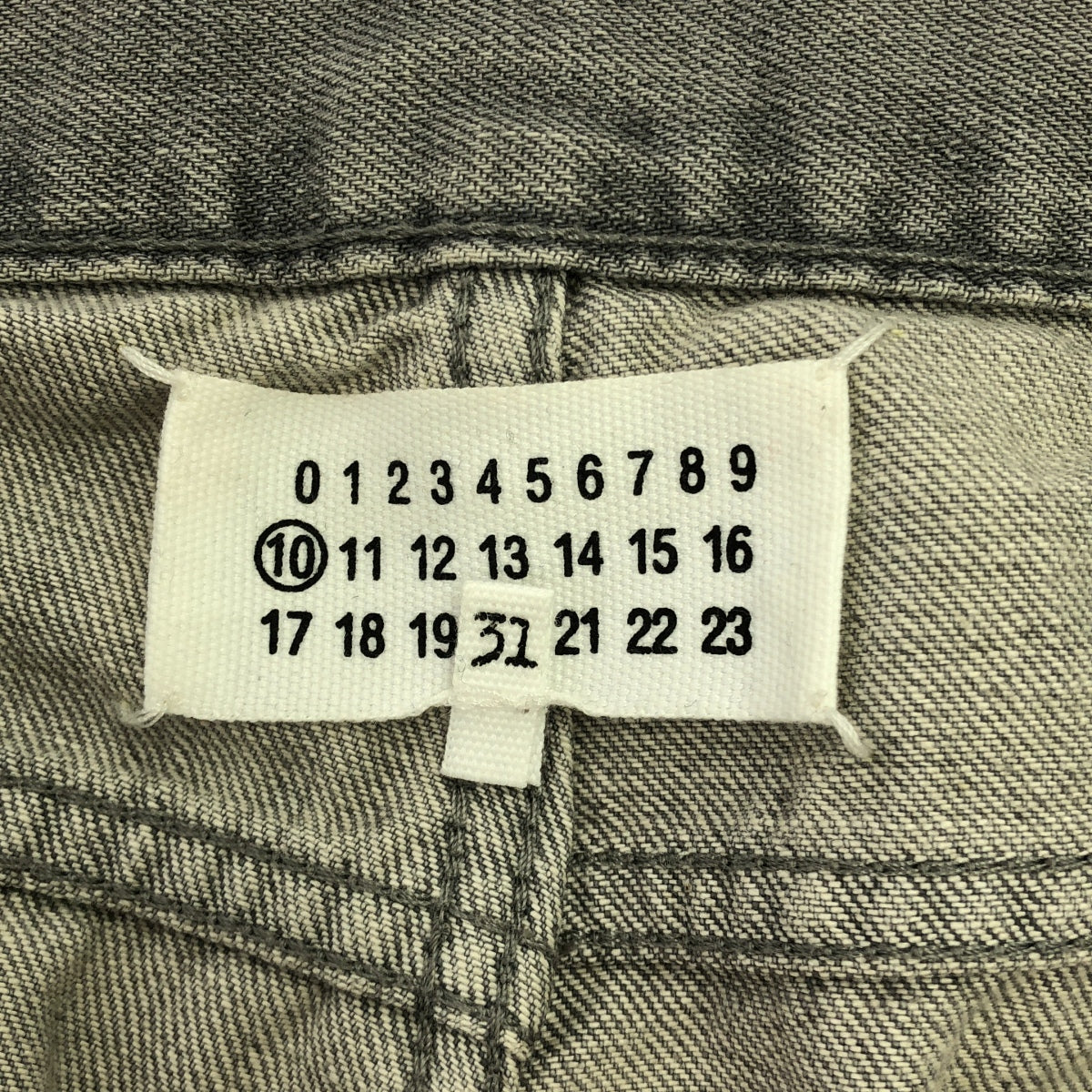 Maison Margiela / メゾンマルジェラ | 2017SS | クラッシュ加工 カットオフ デニムパンツ | 31 | グレー | メンズ
