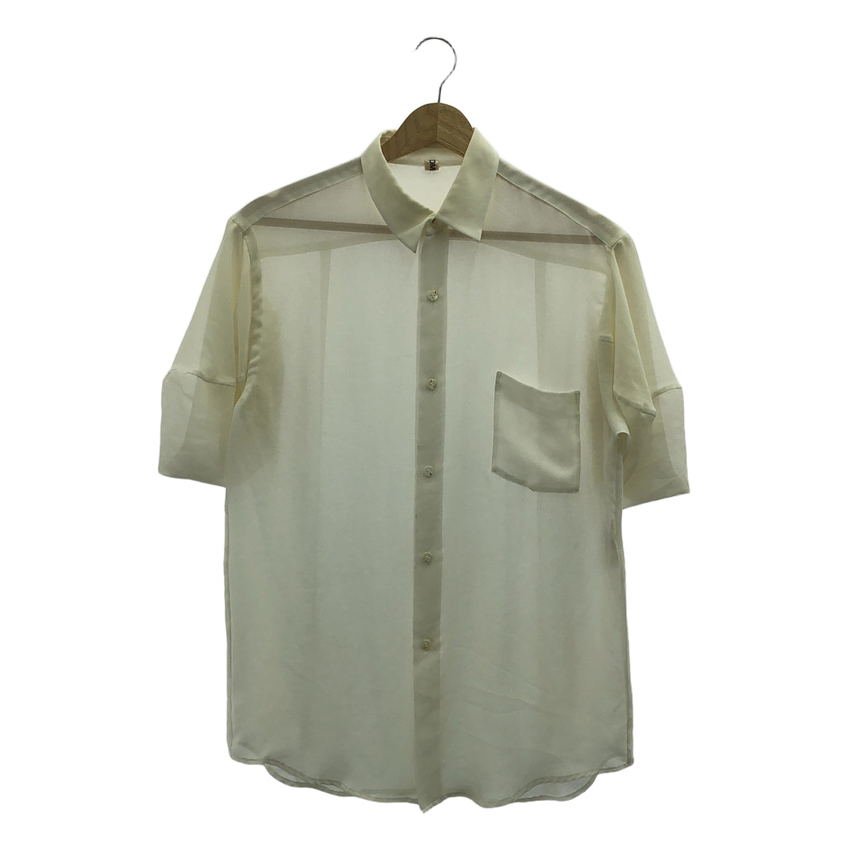 COMME des GARCONS / コムデギャルソン | 推定1990s〜 ポリエステル レギュラーカラー シアー シャツ ブラウス |