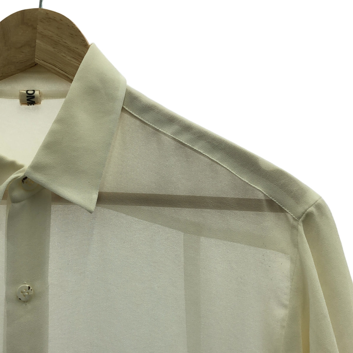 COMME des GARCONS / コムデギャルソン | 推定1990s〜 ポリエステル レギュラーカラー シアー シャツ ブラウス |