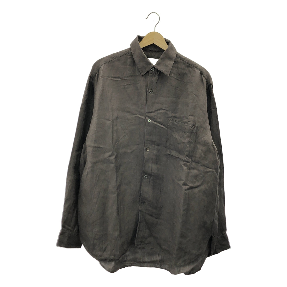 stein / 슈타인 | VIS / LI TWILL OVERSIZED LS SHIRT / 비스코스 레이온 린넨 오버 셔츠 | S | khaki | 남성
