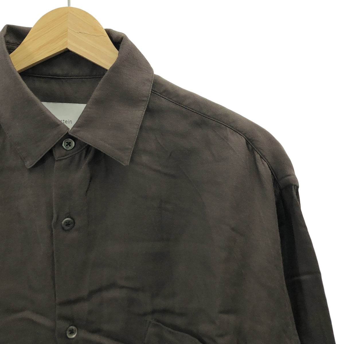stein / 슈타인 | VIS / LI TWILL OVERSIZED LS SHIRT / 비스코스 레이온 린넨 오버 셔츠 | S | khaki | 남성