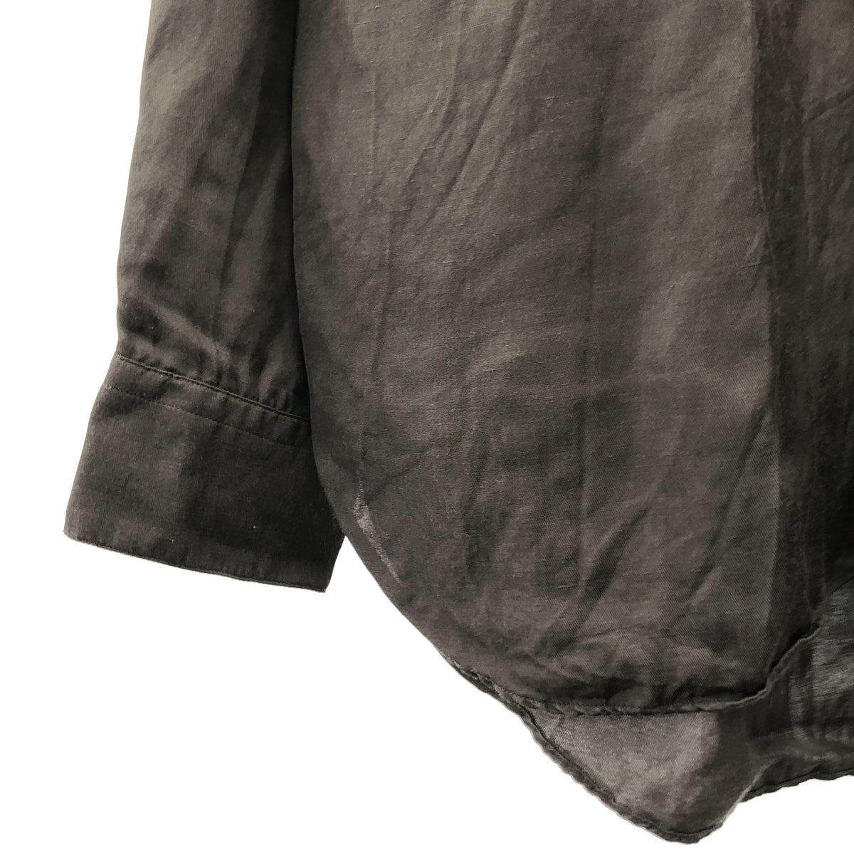 stein / 슈타인 | VIS / LI TWILL OVERSIZED LS SHIRT / 비스코스 레이온 린넨 오버 셔츠 | S | khaki | 남성