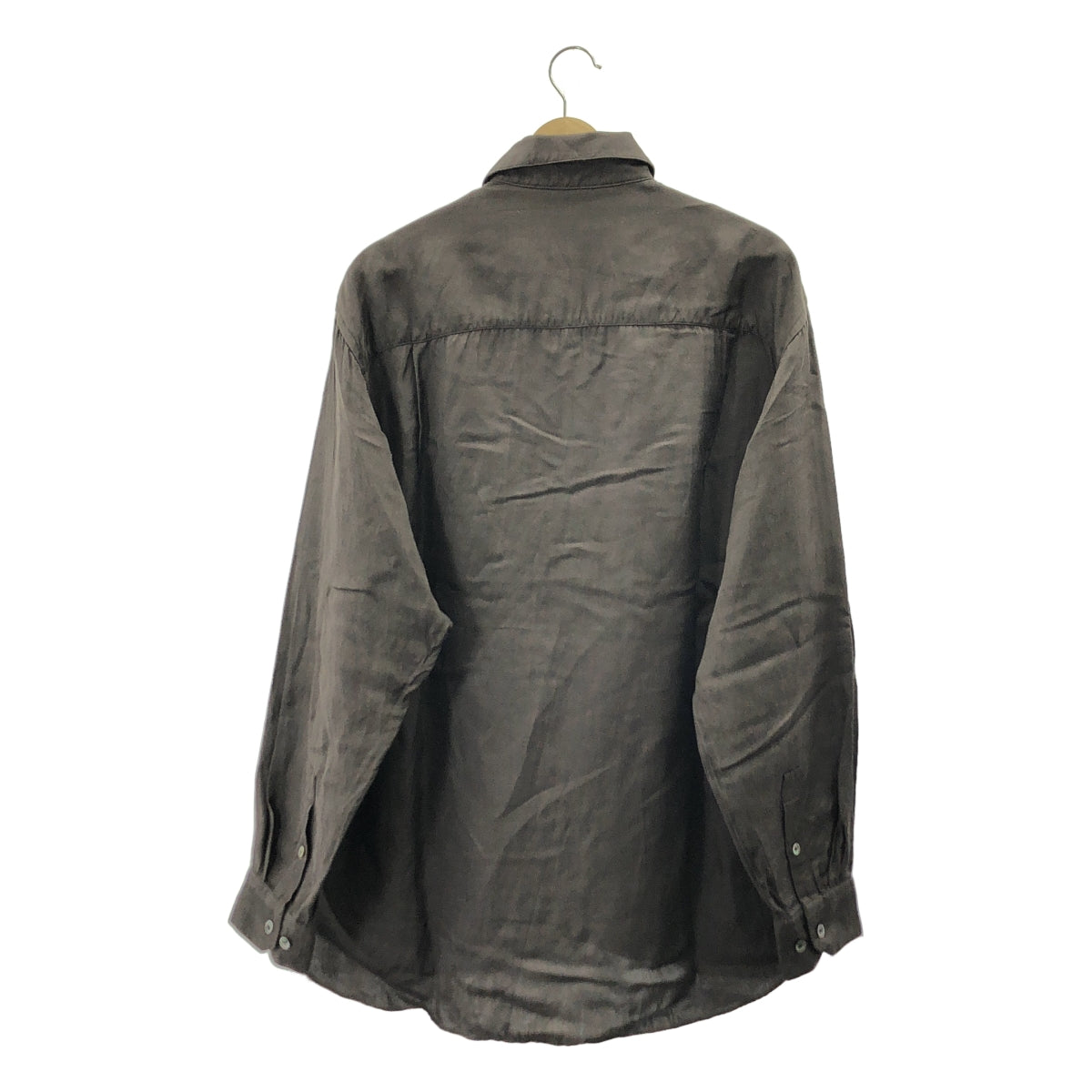 stein / 슈타인 | VIS / LI TWILL OVERSIZED LS SHIRT / 비스코스 레이온 린넨 오버 셔츠 | S | khaki | 남성