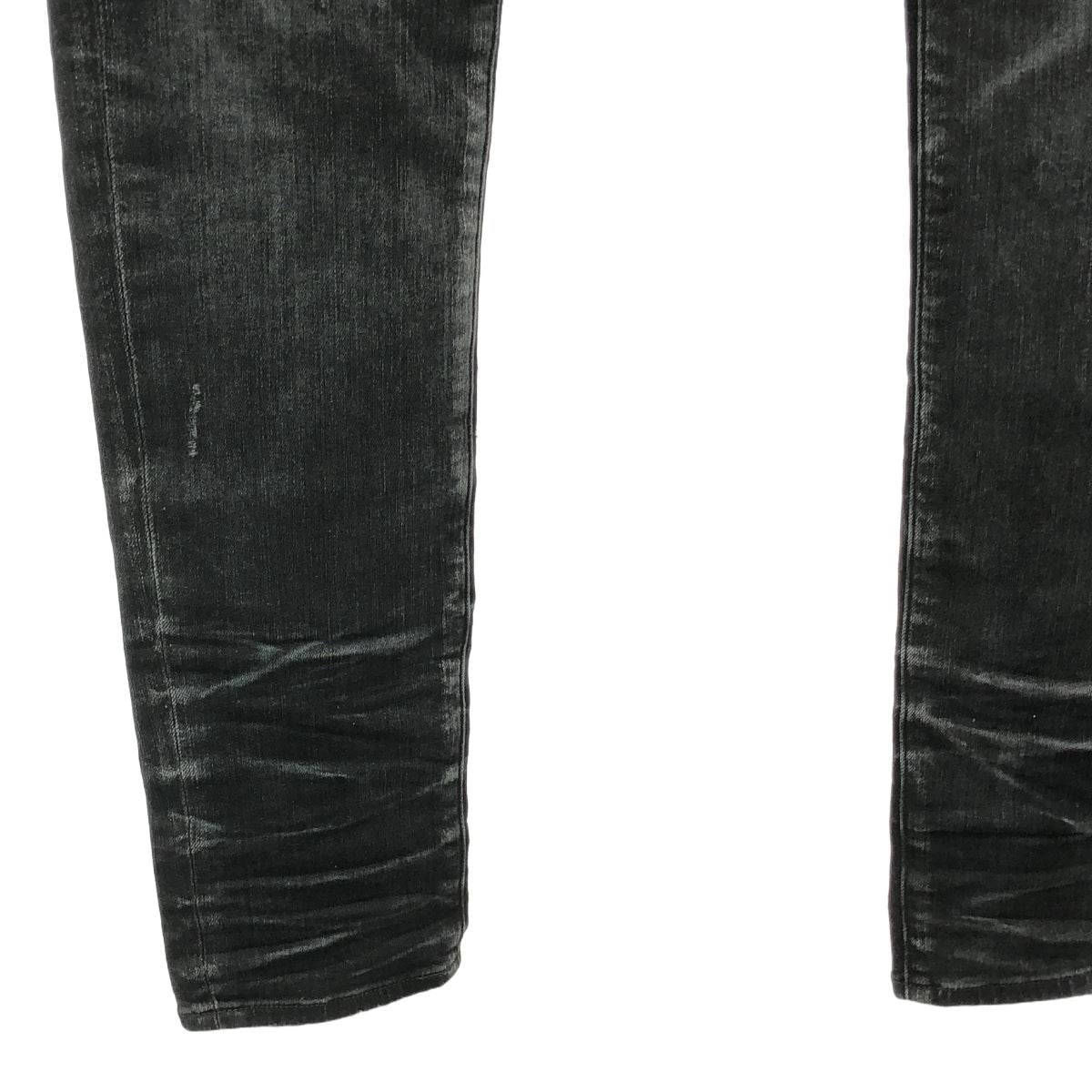 AMIRI | 2024SS | MX1 PLAID JEAN Distressed Black Denim Pants | 33 | Men's