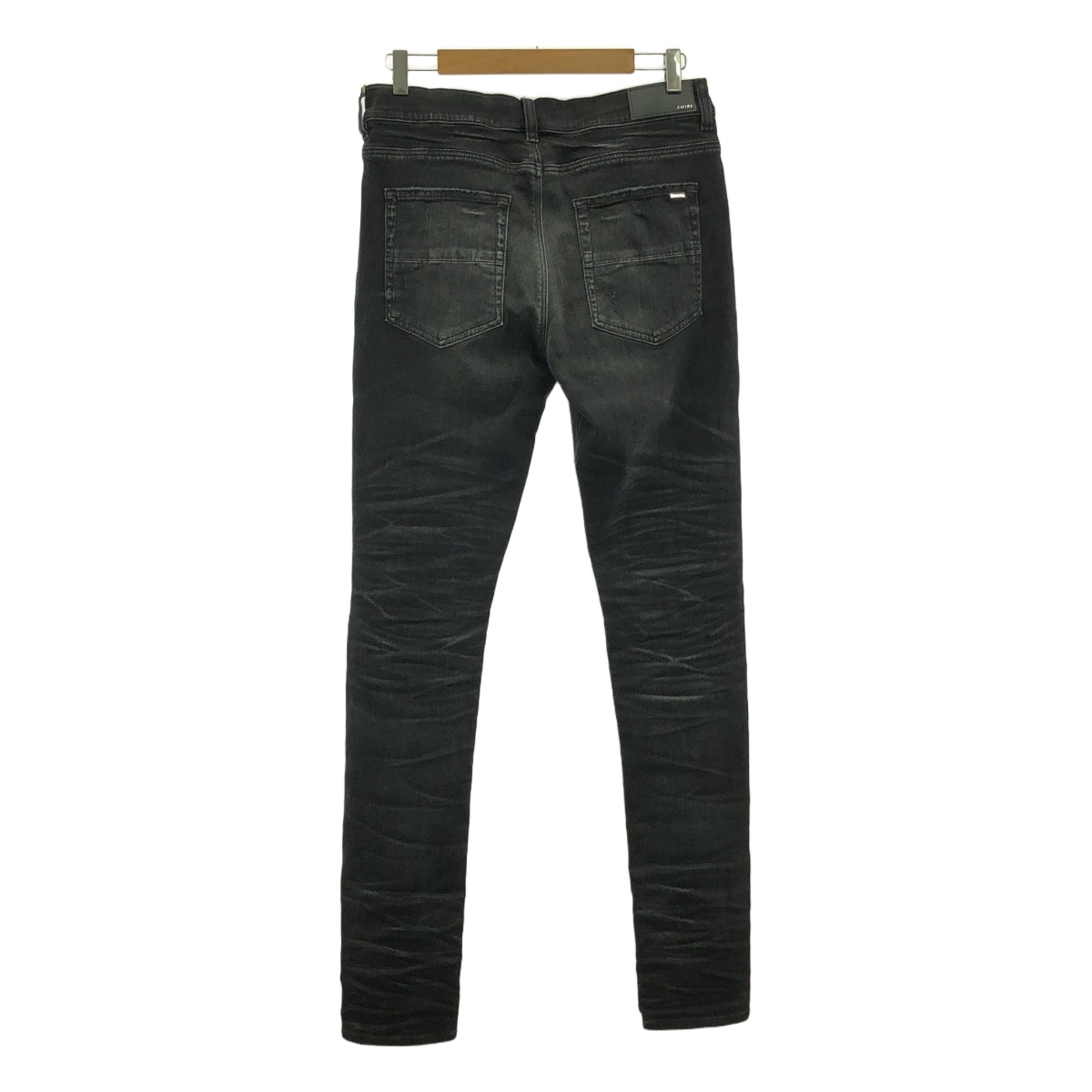 AMIRI | 2024SS | MX1 PLAID JEAN Distressed Black Denim Pants | 33 | Men's