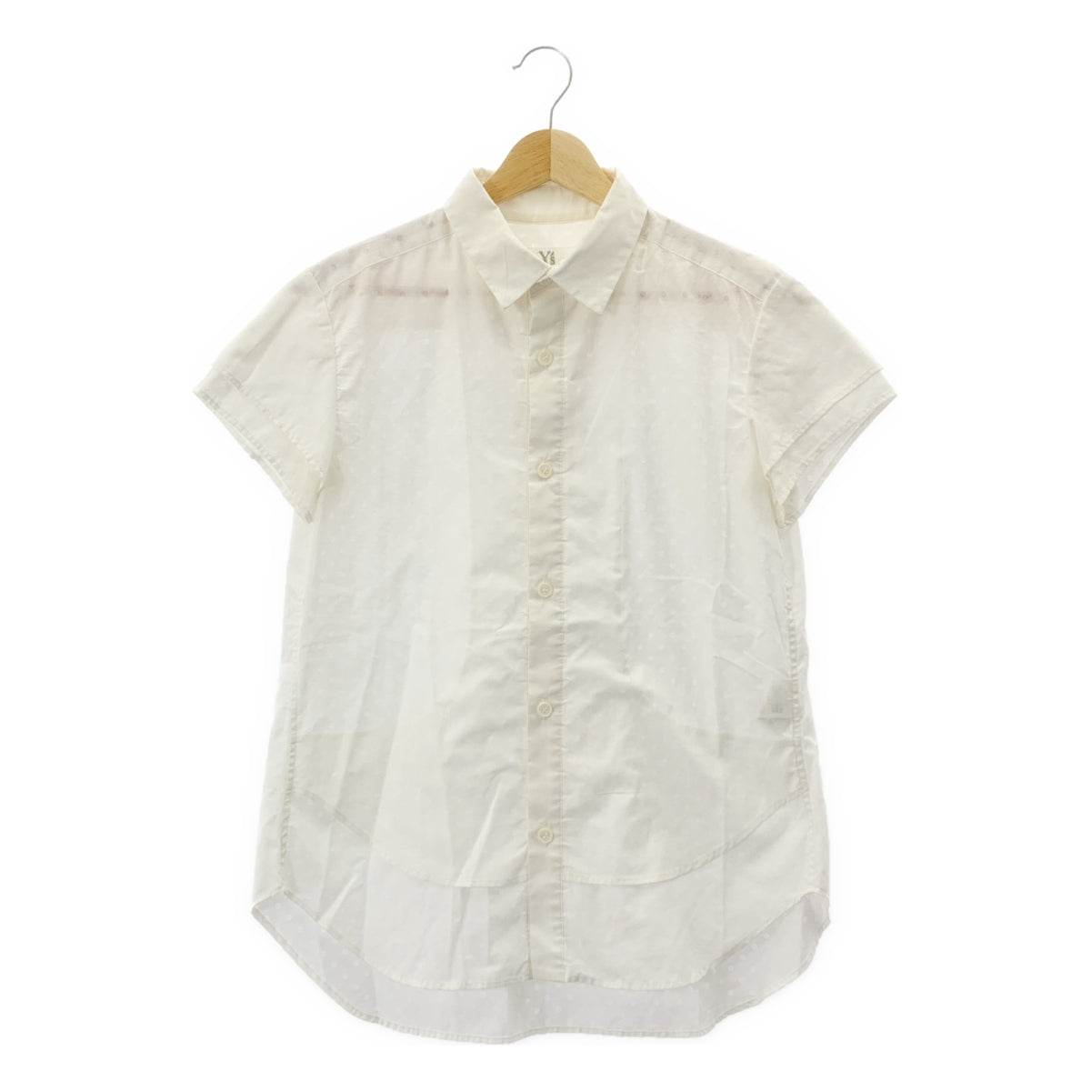 Y's / 와이즈 요우지야마모토 | 2011AW | 도트 레이어드 슬리브 셔츠 | 1 | 화이트 | 여성