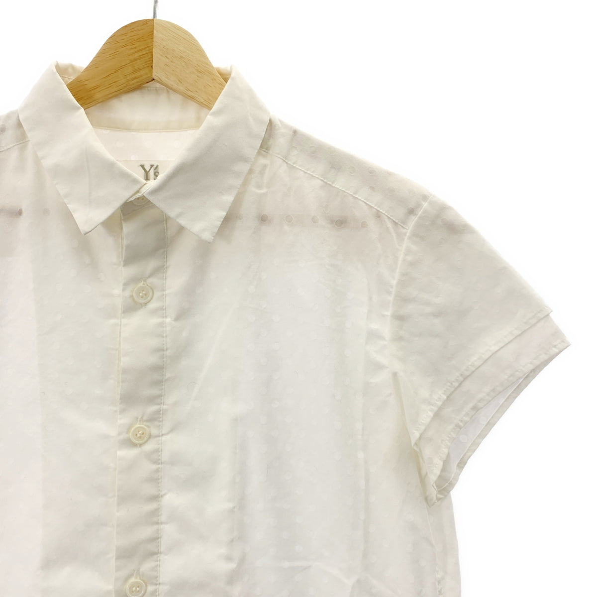 Y's / 와이즈 요우지야마모토 | 2011AW | 도트 레이어드 슬리브 셔츠 | 1 | 화이트 | 여성