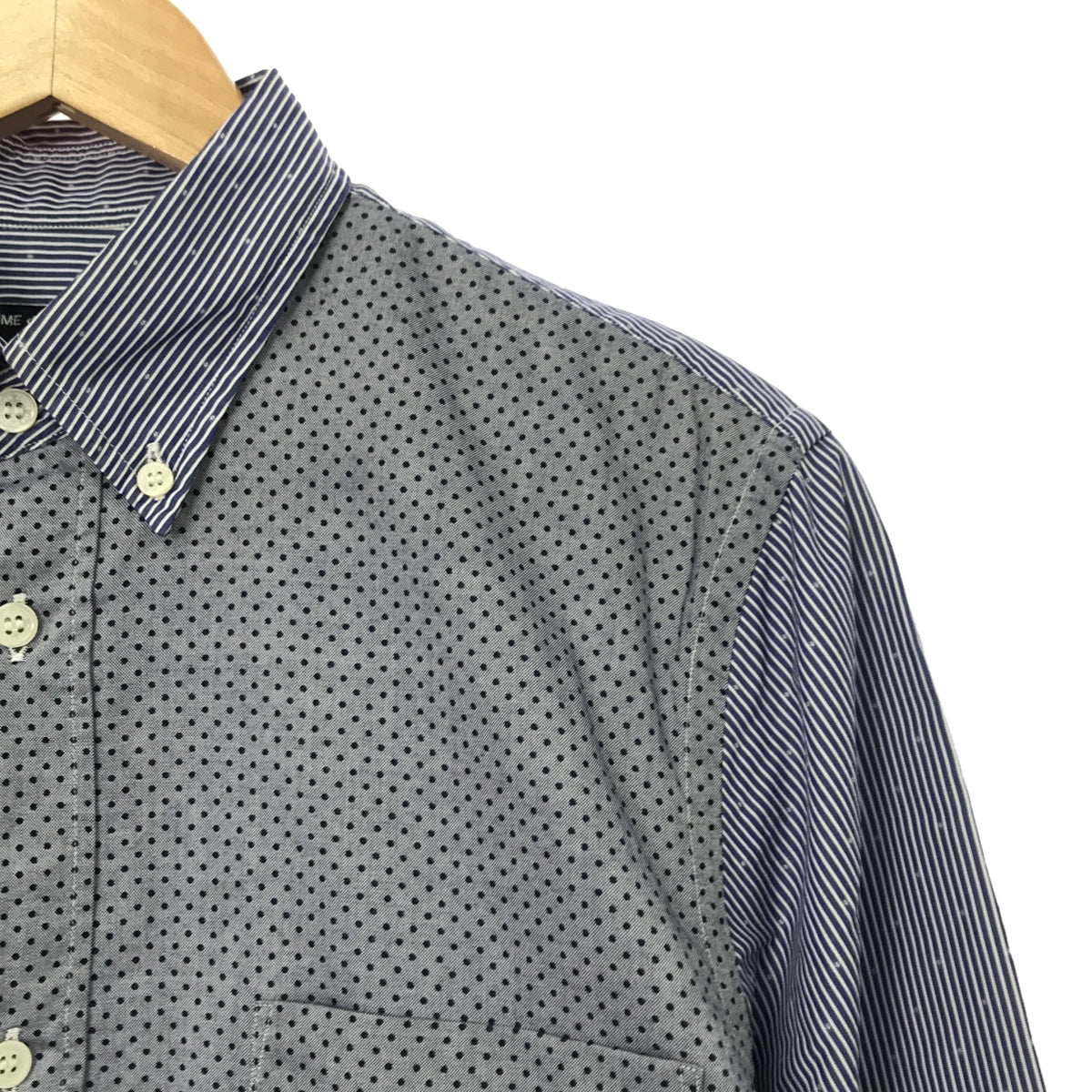 COMME des GARCONS HOMME | 2019SS | All-over print button-down shirt | S | Navy/gray | Men's