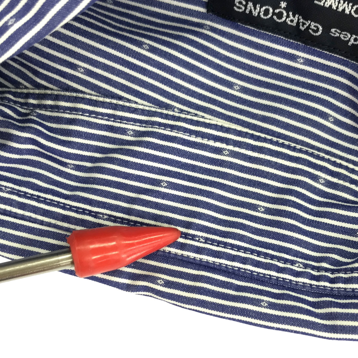 COMME des GARCONS HOMME | 2019SS | All-over print button-down shirt | S | Navy/gray | Men's