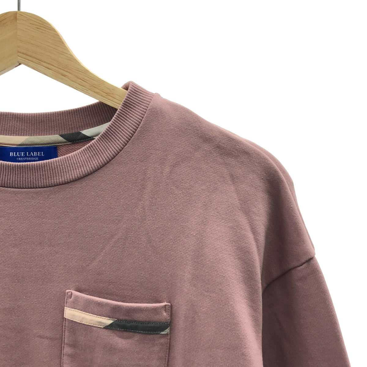 BLUE LABEL CRESTBRIDGE / 블루 라벨 크레스트 브릿지 | 매달아 뒷머리 7 분 소매 스웨트 컷 톱 | 38 | 여성