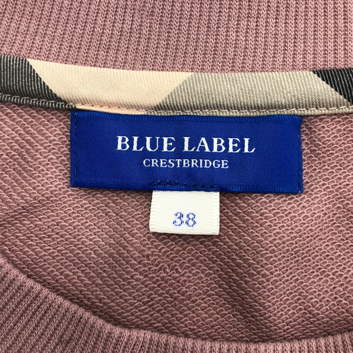 BLUE LABEL CRESTBRIDGE / 블루 라벨 크레스트 브릿지 | 매달아 뒷머리 7 분 소매 스웨트 컷 톱 | 38 | 여성