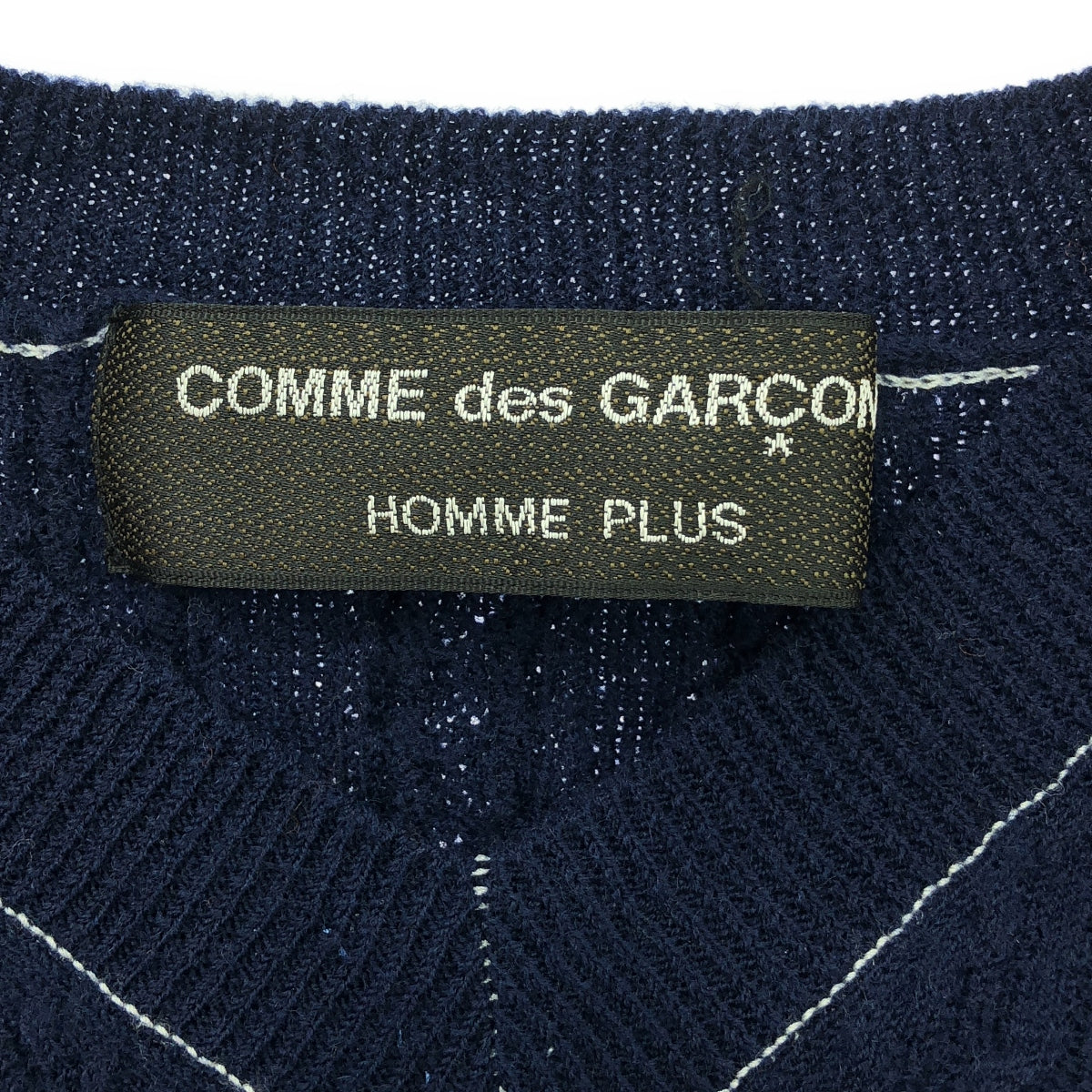 COMME des GARCONS HOMME PLUS / コムデギャルソンオムプリュス | 90s〜/AD1999 | 製品染め Vネック ケーブルニット プルオーバー |