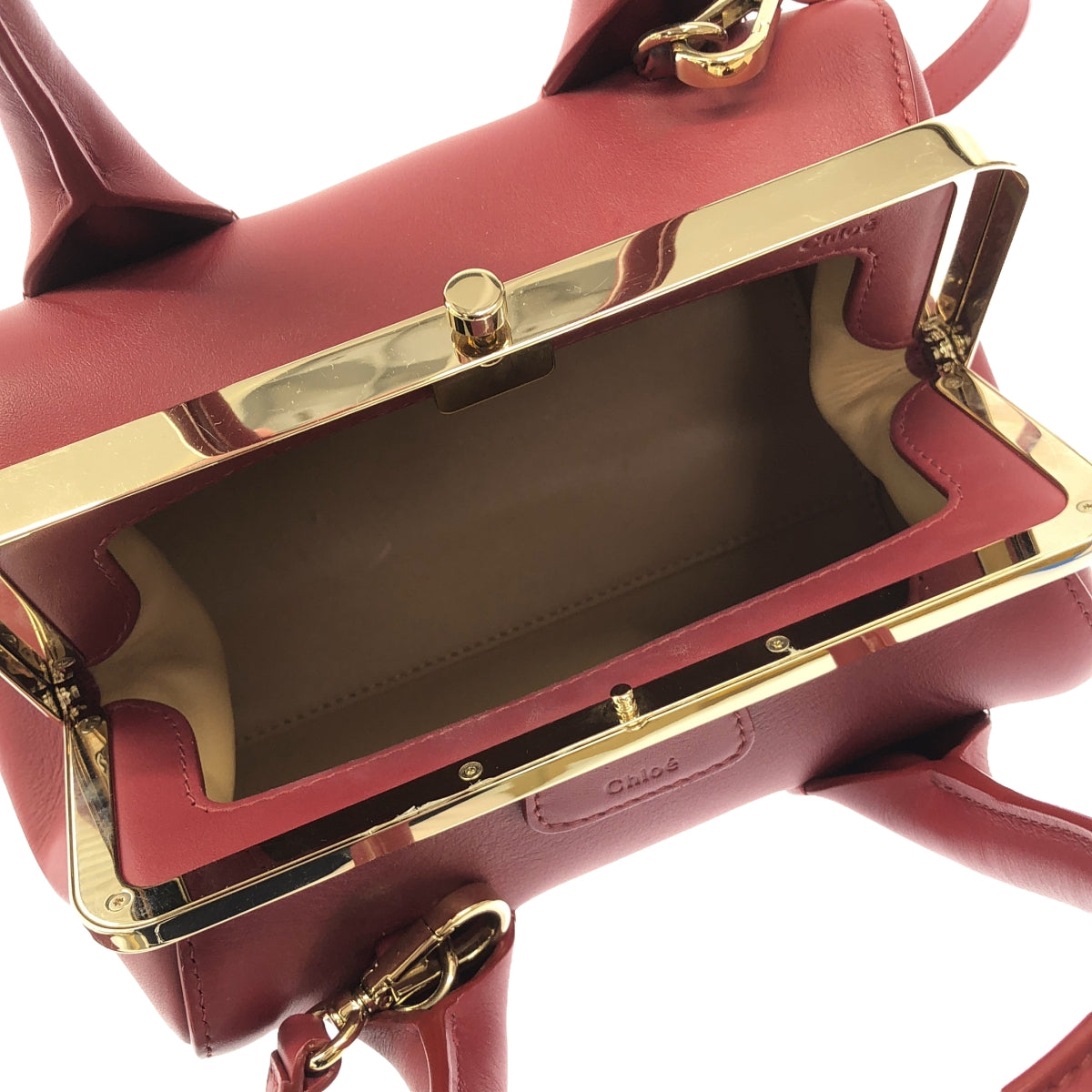 Chloe | Joyce Small Frame 2way Shoulder Bag | Red | Women's