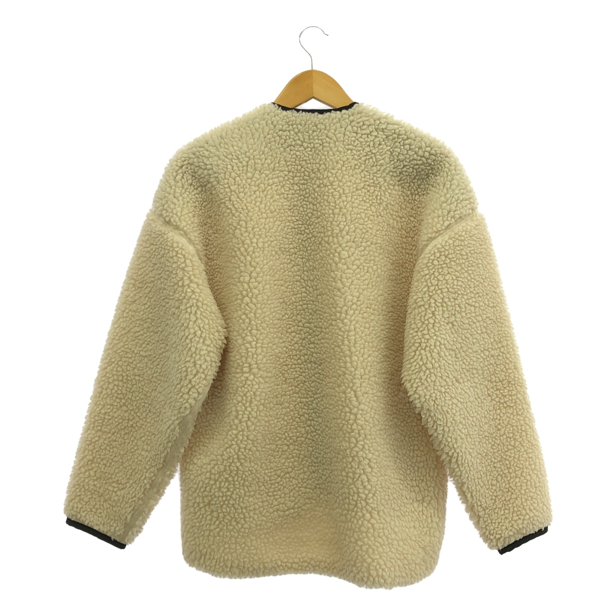 HYKE / Hike | FAUX SHEARLING JACKET / No-collar boa jacket | 1 | Ivory | Women's