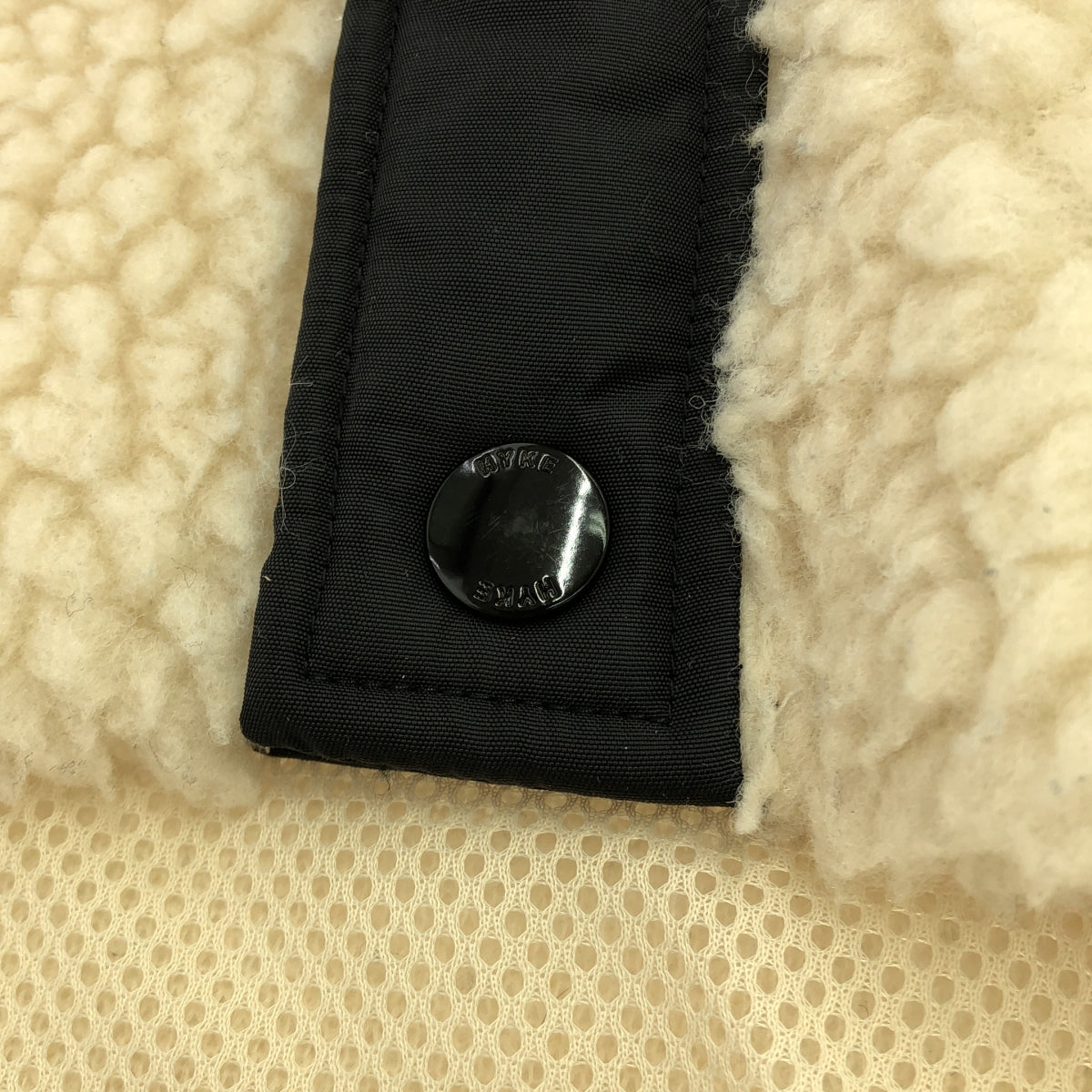 HYKE / Hike | FAUX SHEARLING JACKET / No-collar boa jacket | 1 | Ivory | Women's
