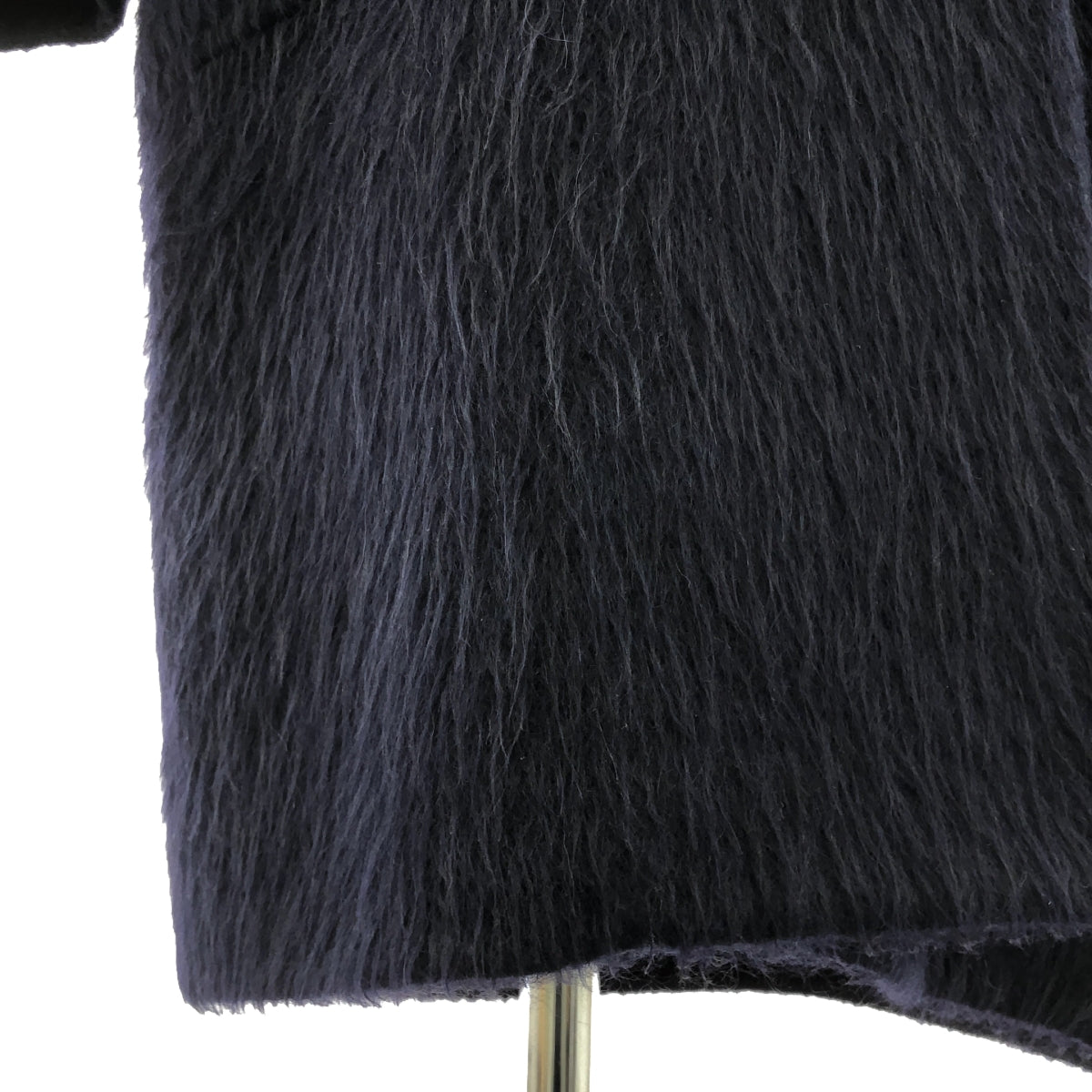 Max Mara | CUCITO A MANO | Wool alpaca shaggy overcoat | 36 | Dark navy | Women's