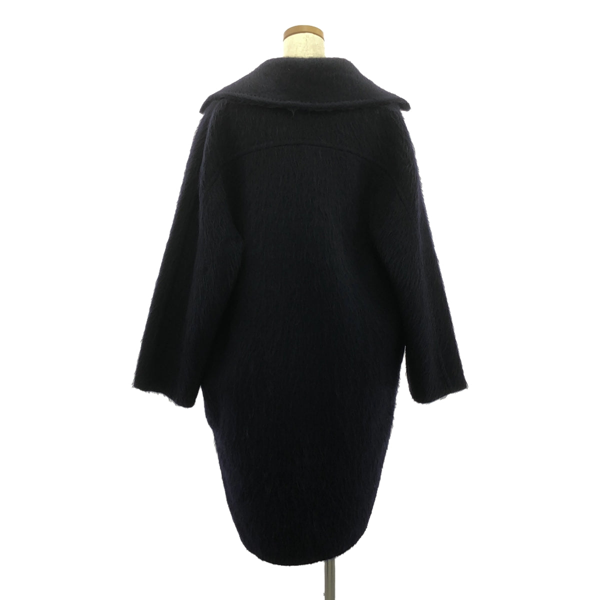 Max Mara | CUCITO A MANO | Wool alpaca shaggy overcoat | 36 | Dark navy | Women's