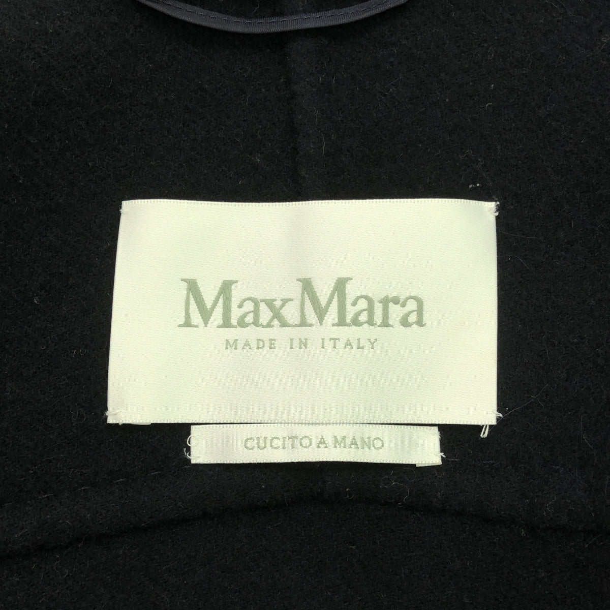 Max Mara | CUCITO A MANO | Wool alpaca shaggy overcoat | 36 | Dark navy | Women's