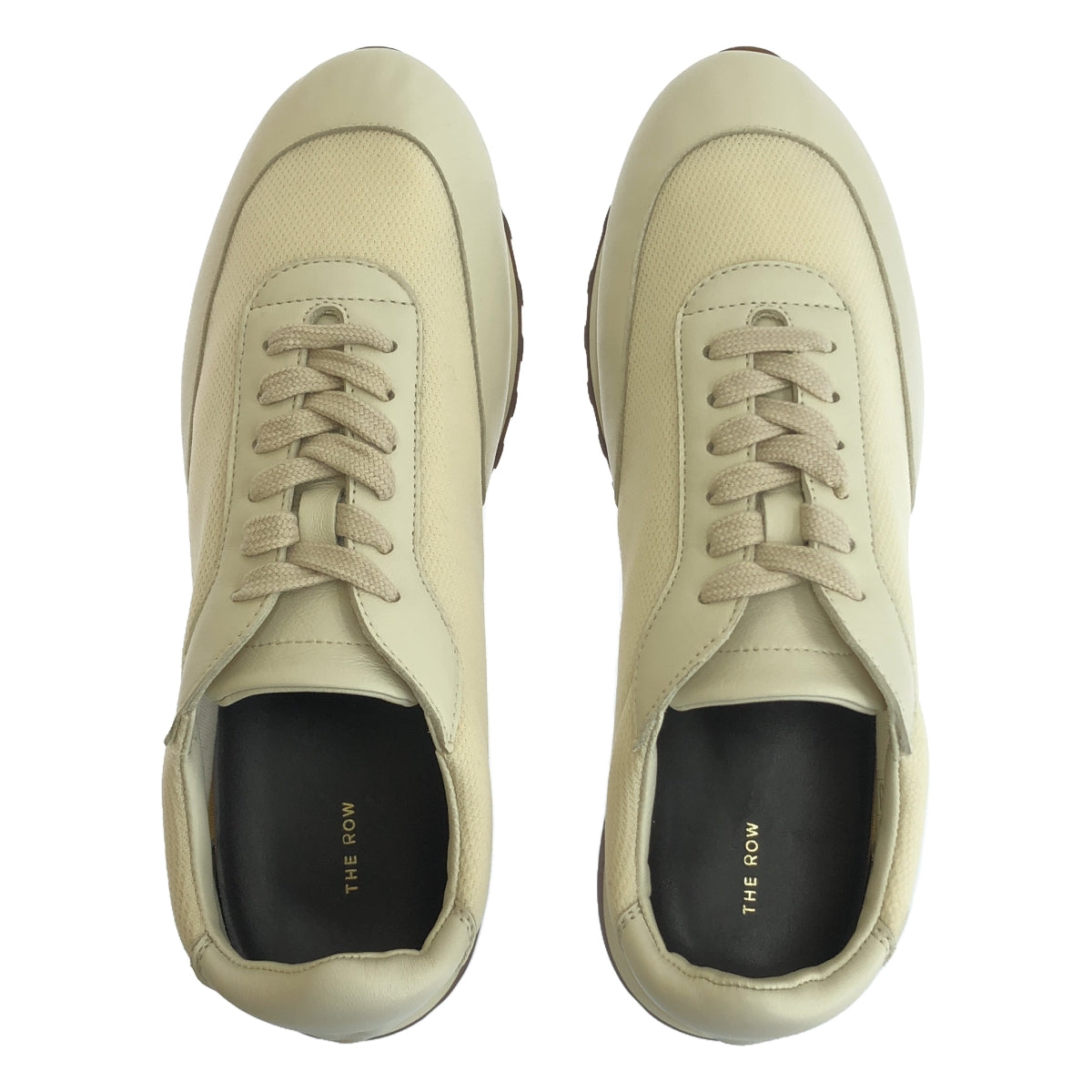 【美品】 THE ROW / ザロウ | OWEN RUNNER / レザー切替 ローカット スニーカー | 37.5 | MILK/WHITE/BROWN | レディース