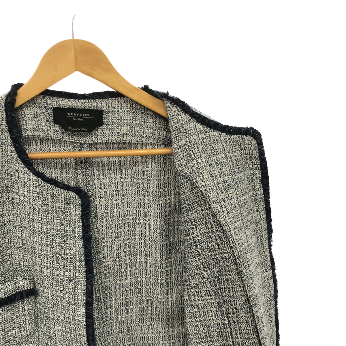 WEEKEND MAX MARA / ウィークエンドマックスマーラ | ツイード ノーカラーロングコート | 40 | レディース