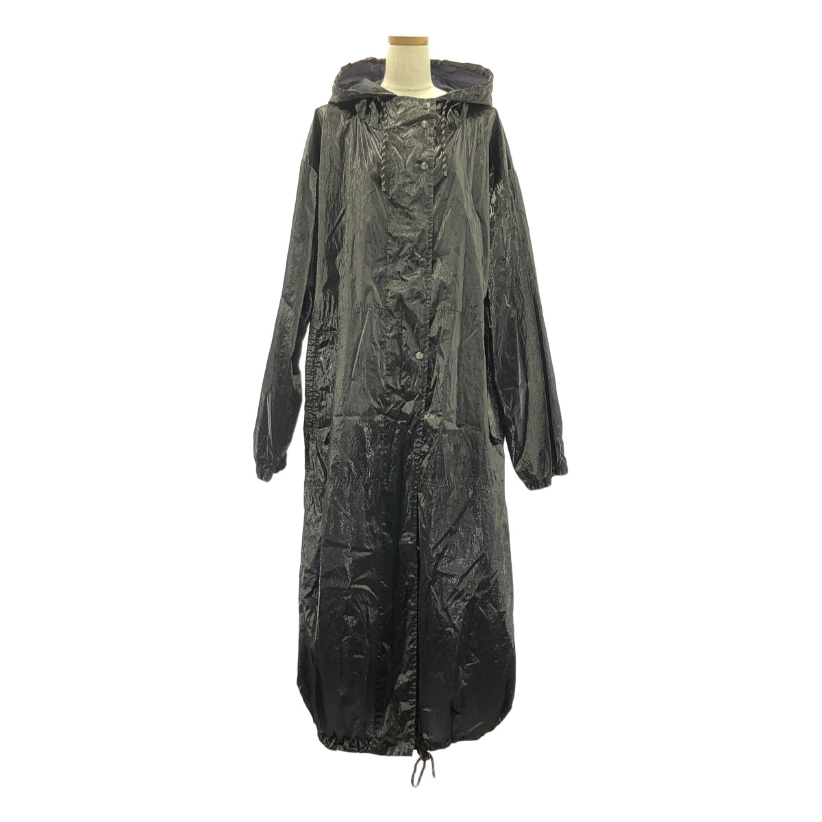 DRIES VAN NOTEN / ドリスヴァンノッテン | 2019SS | ポリウレタン ナイロン ドローストリング オーバー コート フーディ | XS | レディース