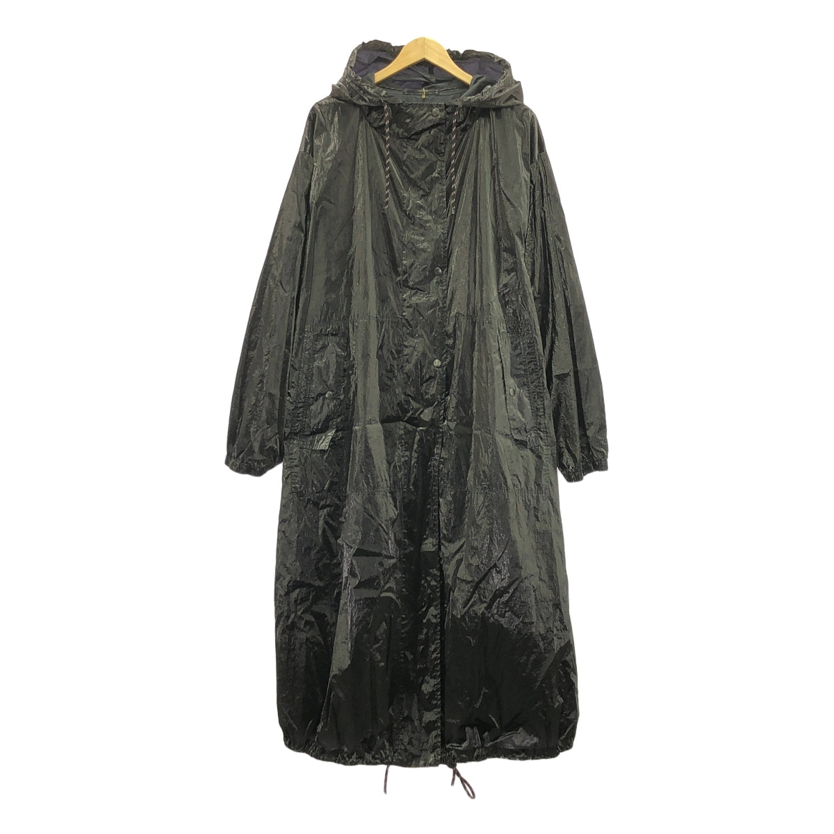 DRIES VAN NOTEN / ドリスヴァンノッテン | 2019SS | ポリウレタン ナイロン ドローストリング オーバー コート フーディ | XS | レディース