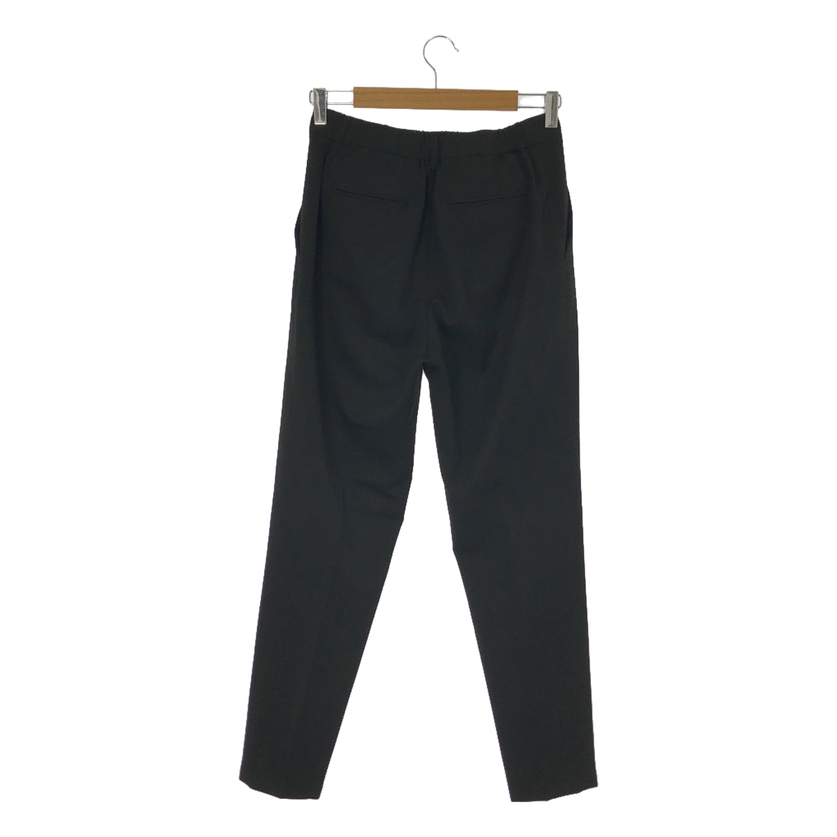 loin. / ロワン | tapered pants レーヨン混 ストレッチ タック テーパードパンツ | 36 | ブラック | レディース