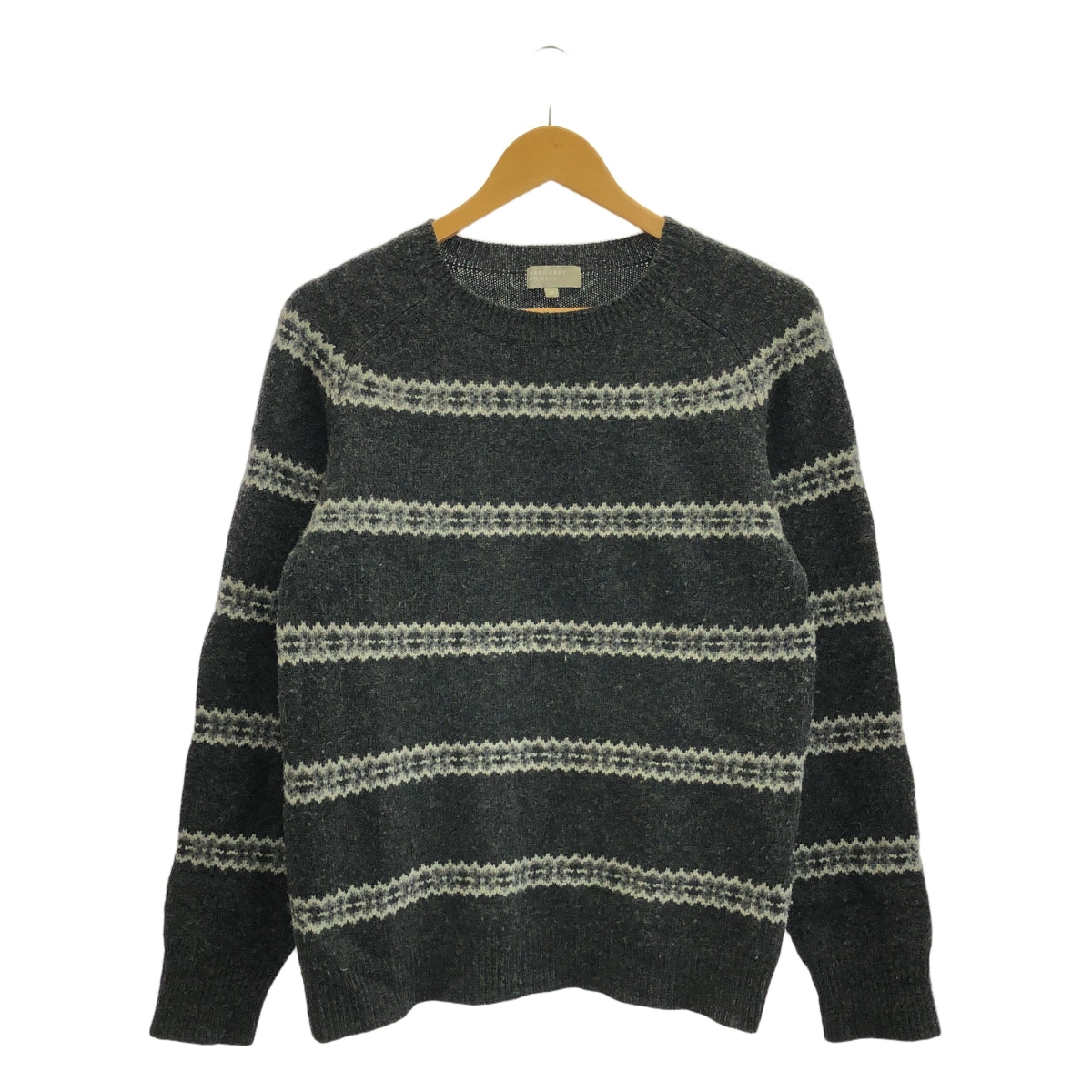 MARGARET HOWELL | Crew neck striped wool knit | M | Men's