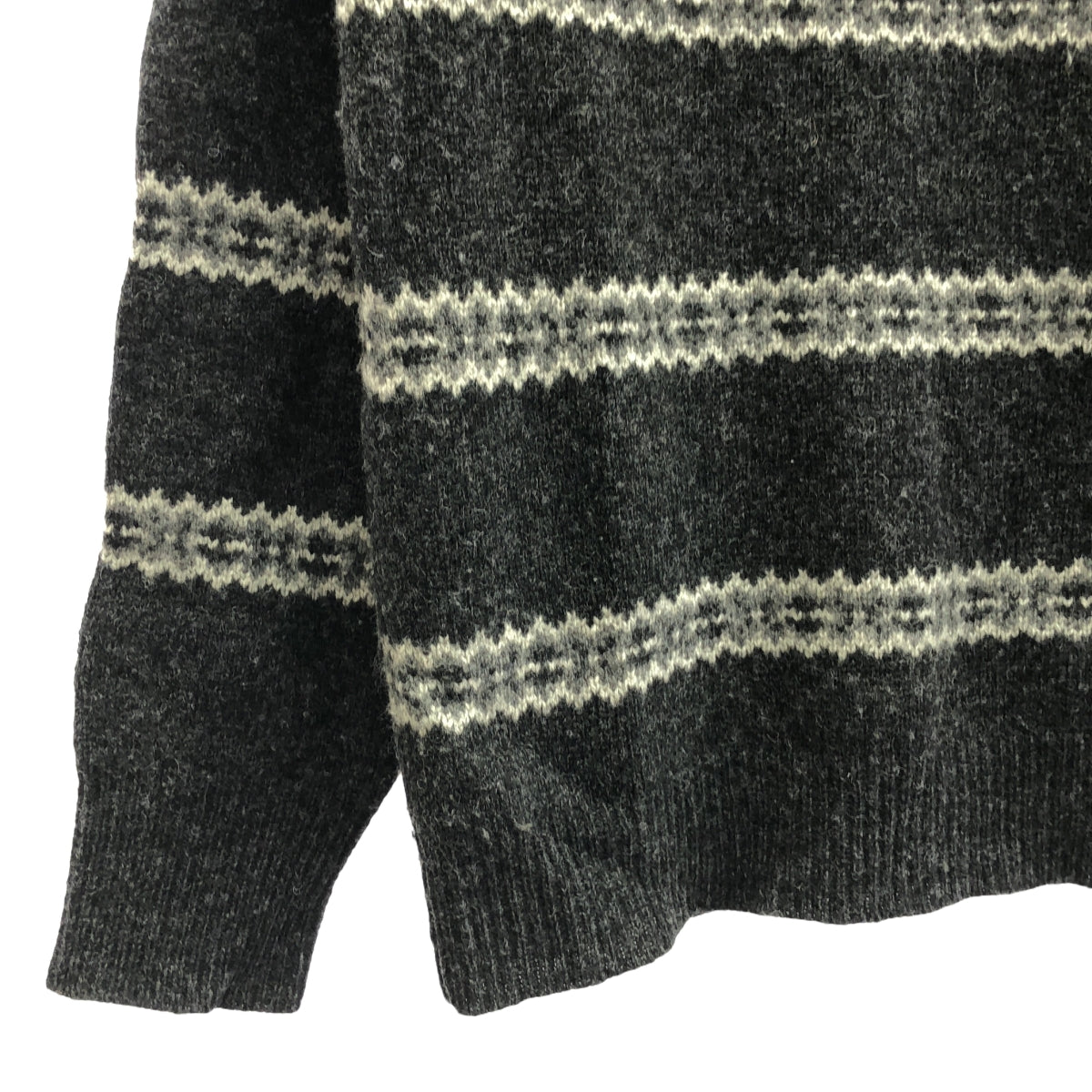 MARGARET HOWELL | Crew neck striped wool knit | M | Men's