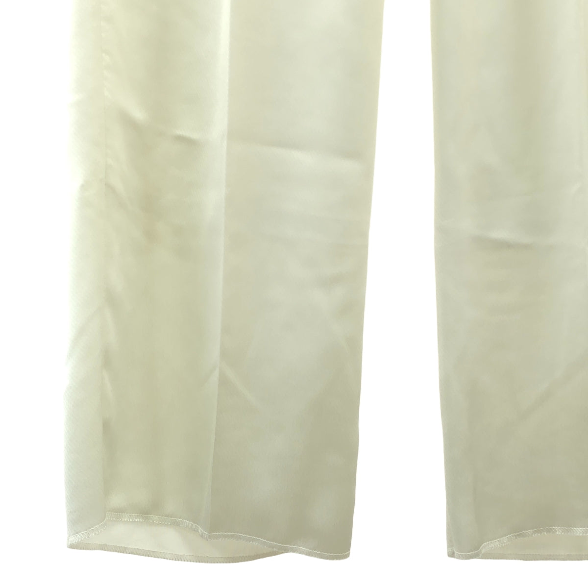 【美品】  DRESSEDUNDRESSED / ドレスドアンドレスド | 2024SS | Hammered Satin Loose Tailored Trousers ハンマーサテン ルーズテーラード パンツ | 1 | ホワイト | メンズ