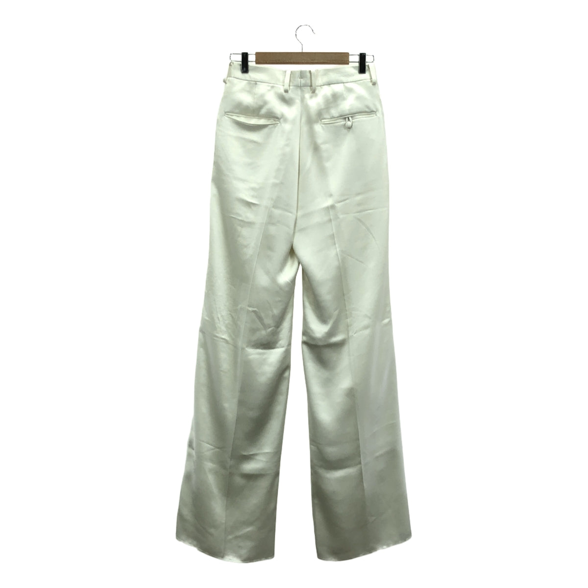 【美品】  DRESSEDUNDRESSED / ドレスドアンドレスド | 2024SS | Hammered Satin Loose Tailored Trousers ハンマーサテン ルーズテーラード パンツ | 1 | ホワイト | メンズ