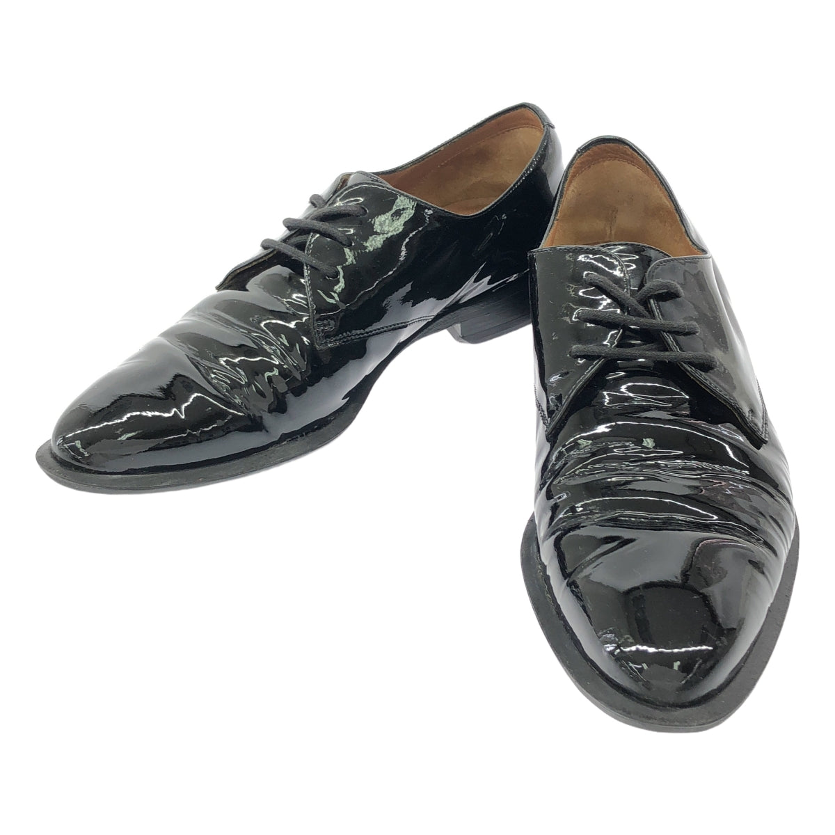 CELINE / セリーヌ | フィービー期 パテントレザー レースアップシューズ | 37 | ブラック | レディース