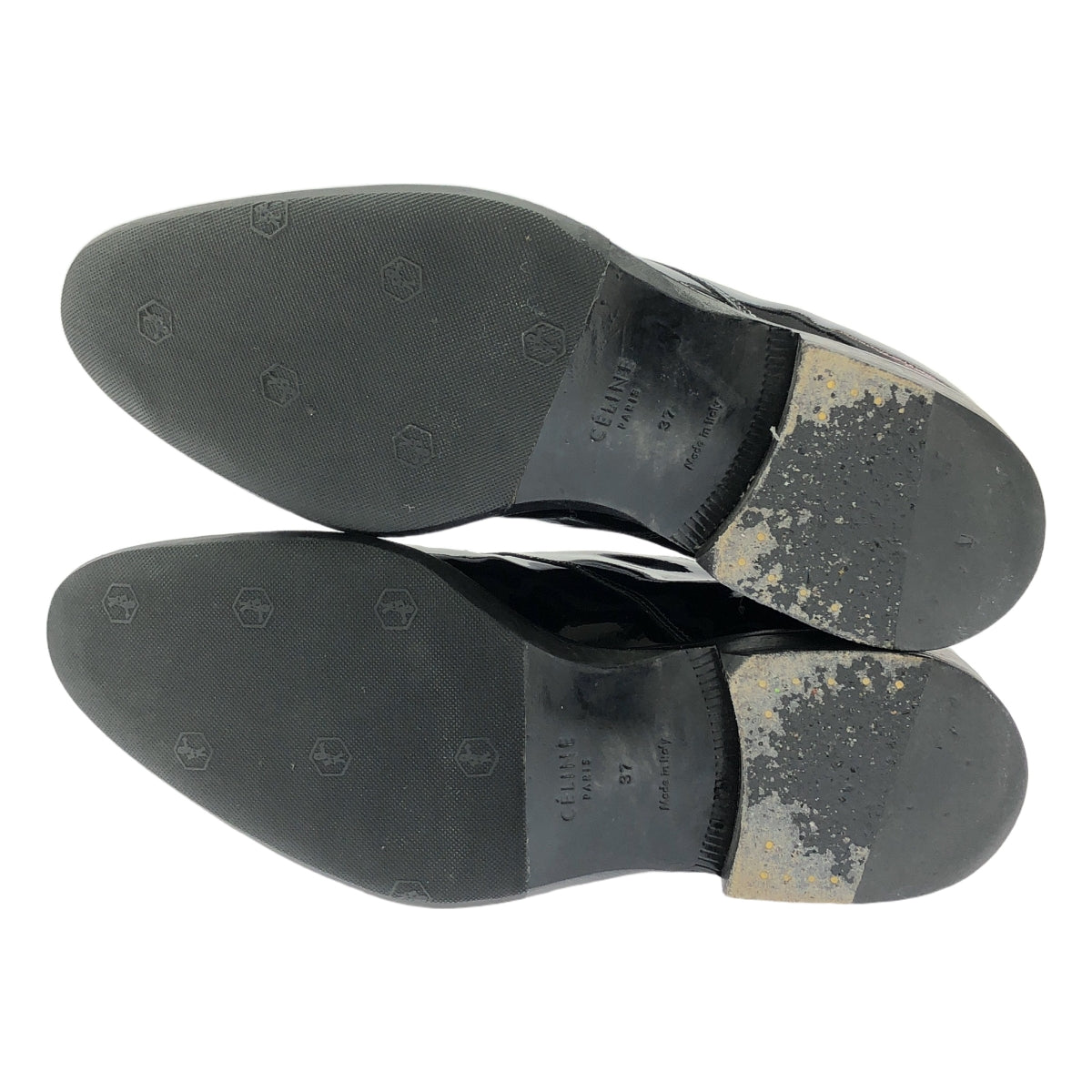 CELINE / セリーヌ | フィービー期 パテントレザー レースアップシューズ | 37 | ブラック | レディース