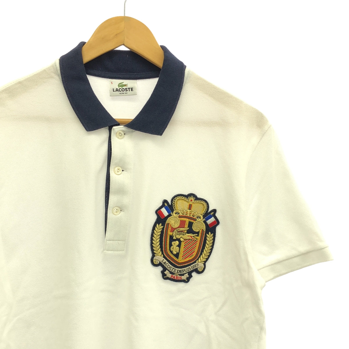 LACOSTE | Emblem patch pique polo shirt | Size 5 | Men's