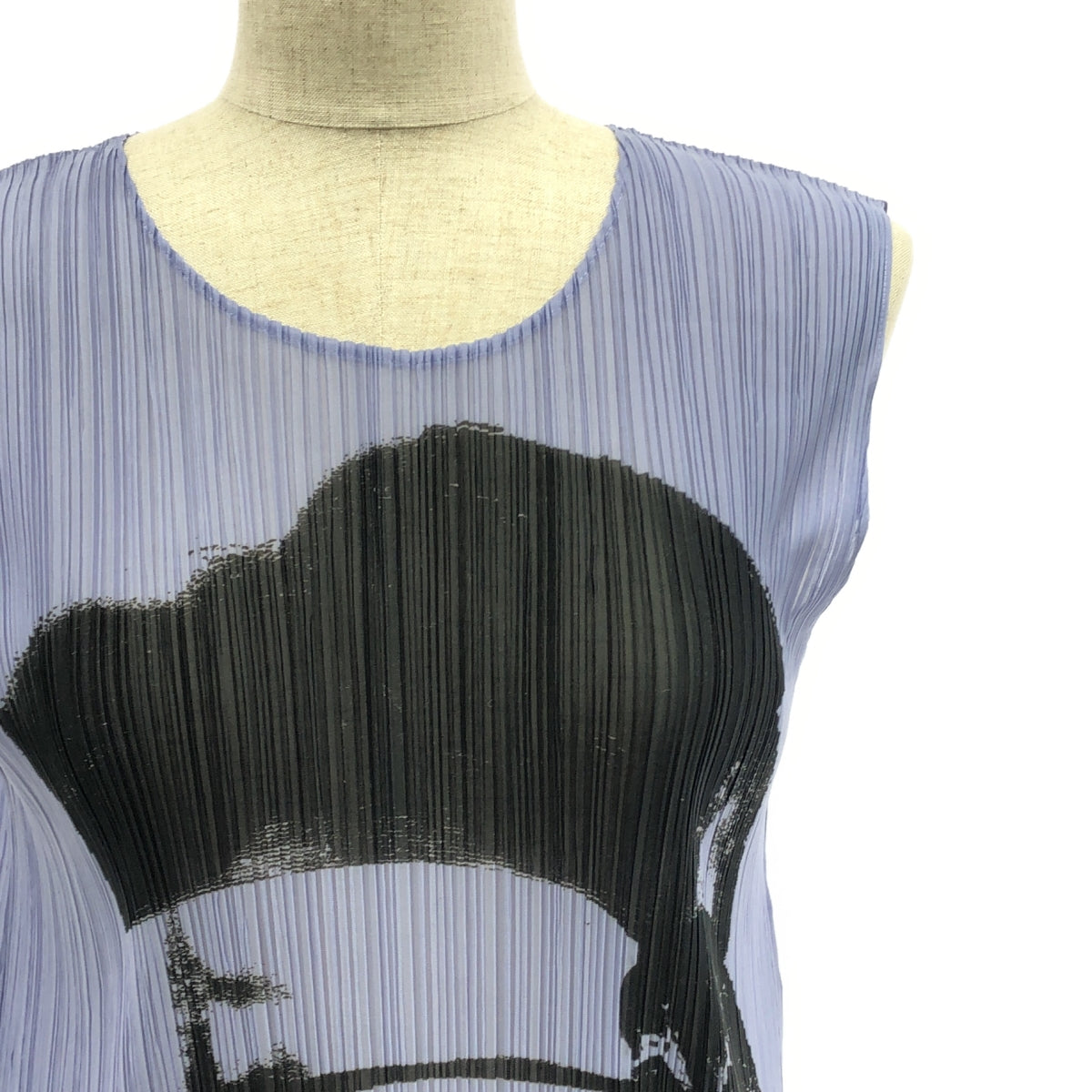 【新品】 ISSEY MIYAKE / イッセイミヤケ | PHYSIOTYPE PLEATS 押し花柄 プリント プリーツ ワンピース | 2 | ASAGAO PURPLE | レディース