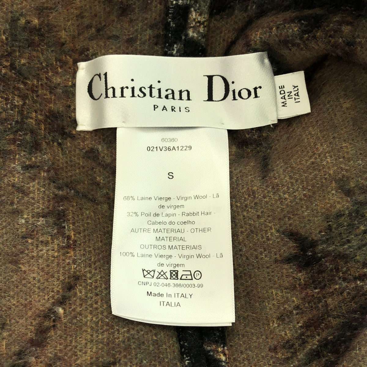 Christian Dior / クリスチャンディオール | 2020SS | ウール ジャガード フリンジ ストール ポンチョ | S | レディース