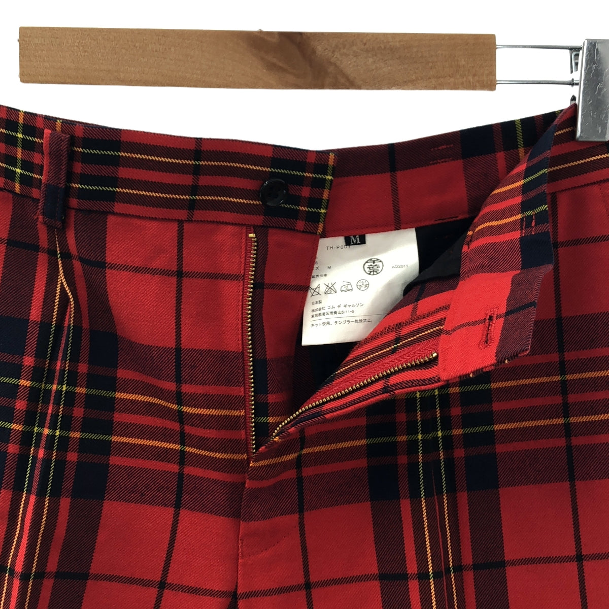 COMME des GARCONS | 經編布料2012秋冬 |格子呢格紋褶襉長褲| SHOPBOP中號 |女性的