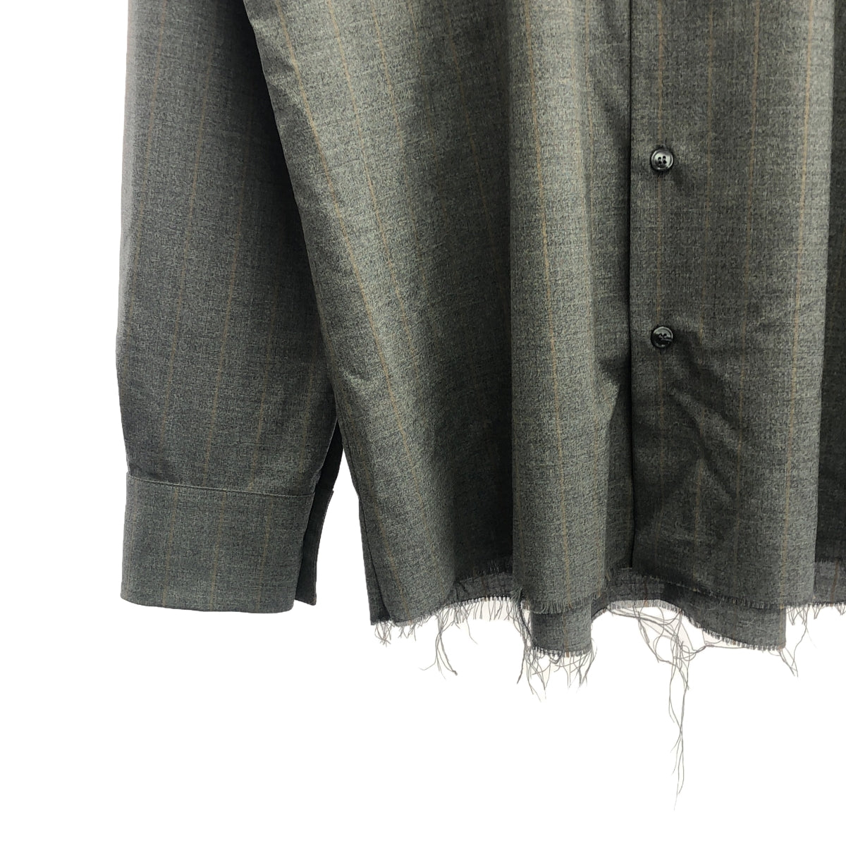 【美品】 GABRIELA COLL GARMENTS / ガブリエラコールガーメンツ | 別注 Loro Piana Wool Shirt ロロピアーナ ウールシャツ | 5 | グレー | メンズ